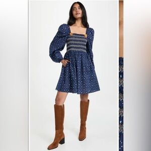 Figue Peony Puff Sleeve Dress 🌻 NWT Size XS